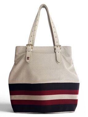 Bally Punching Leather Tote Bag